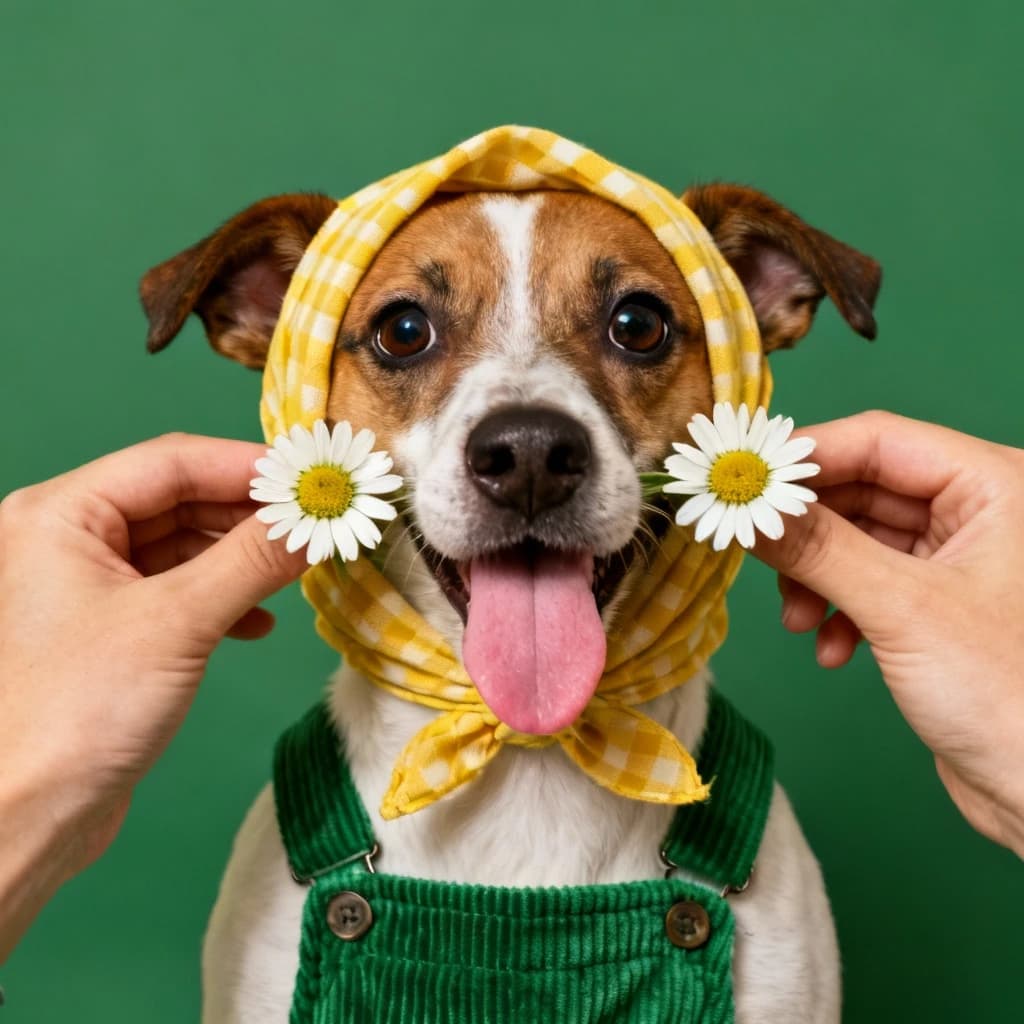 Yellow Plaid Daisy Retro